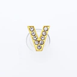 Golden Letters Crystal Diamond Alloy Charms Accessories Fashion Soft PVC Shoes Buckle Kids Decoration Design Wholesale 1Pcs