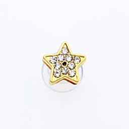 Golden Letters Crystal Diamond Alloy Charms Accessories Fashion Soft PVC Shoes Buckle Kids Decoration Design Wholesale 1Pcs