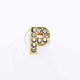 Golden Letters Crystal Diamond Alloy Charms Accessories Fashion Soft PVC Shoes Buckle Kids Decoration Design Wholesale 1Pcs