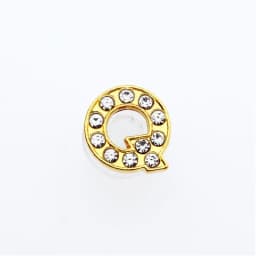 Golden Letters Crystal Diamond Alloy Charms Accessories Fashion Soft PVC Shoes Buckle Kids Decoration Design Wholesale 1Pcs