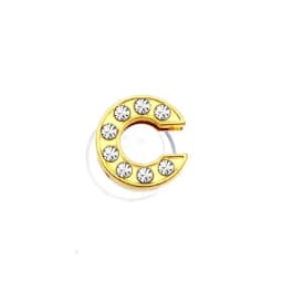 Golden Letters Crystal Diamond Alloy Charms Accessories Fashion Soft PVC Shoes Buckle Kids Decoration Design Wholesale 1Pcs