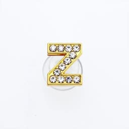 Golden Letters Crystal Diamond Alloy Charms Accessories Fashion Soft PVC Shoes Buckle Kids Decoration Design Wholesale 1Pcs