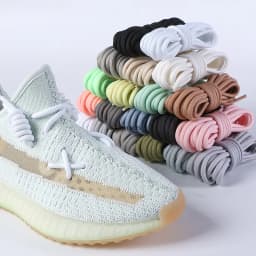 1pair Round Shoelaces Polyester Solid Classic For Yezy Sports Boot Bold Shoeslace Sneaker Shoe Laces Shoes Strings