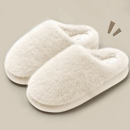 Winter Fluffy Furry House Slippers for Women Solid Color Plush Warm Cotton Shoes Woman Thick Soft Sole Faux Fur Indoor Slippers