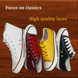 New Flat Cotton Shoelaces for Sneakers Shoelace High-top Canvas Casual Shoe Laces No Elasticity Shoestrings Men Women 1 Pair