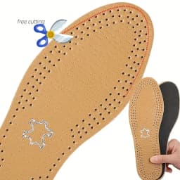 Ultra-Thin Breathable Soft Leather insoles,Suitable for Both Men And Women,Can Be Manually Cut to The Desired Size