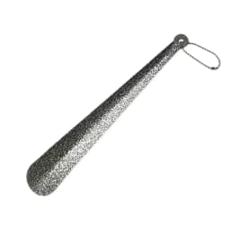 Metal Shoehorn, 6.7-Inch Leather Handle, Short Stainless Steel Shoehorn, Suitable for the Elderly and Pregnant Women.