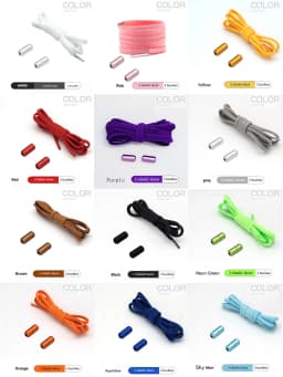 1 Pair New Version Elastic No Tie Shoelaces Metal Lock Shoe Laces for Kids Adult Sneakers Quick Shoelaces Semicircle Shoestrings