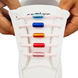 1 Pair New Version Elastic No Tie Shoelaces Metal Lock Shoe Laces for Kids Adult Sneakers Quick Shoelaces Semicircle Shoestrings