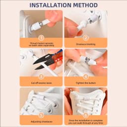 1 Pair New Version Elastic No Tie Shoelaces Metal Lock Shoe Laces for Kids Adult Sneakers Quick Shoelaces Semicircle Shoestrings