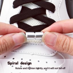 1Pair Easy Fit Automatic Shoelaces Without ties Swivel Buckle Laces Sneakers No Tie Shoe laces Adults Kids Thick Rope shoelace