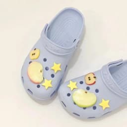 New 1 Set Summer Fresh Apple Sliced Shoe Charms Set Advanced Fruit Shoe Decorations DIY 3D Detachable Buckle Shoes Accessories