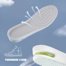 Height Increase Insole for Feet Comfort Plantar Fasciitis Shoes Insoles Men Women Sports Air Shock Absorbing Shoe Pads 1Pair