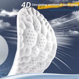 4D Foot Massage Insole Unisex Shock-Absorbing Sports Insoles Breathable and Comfortable Running Insoles 1Pair/2Pair