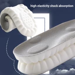 4D Foot Massage Insole Unisex Shock-Absorbing Sports Insoles Breathable and Comfortable Running Insoles 1Pair/2Pair