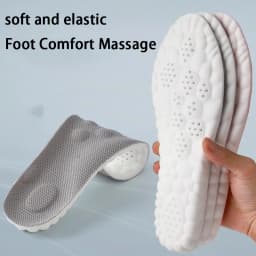 4D Foot Massage Insole Unisex Shock-Absorbing Sports Insoles Breathable and Comfortable Running Insoles 1Pair/2Pair