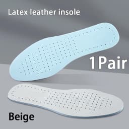 1Pair/2Pair Leather Insoles Breathable Sports Insole Latex Elastic Shoe Sole Men and Women Comfortable Shoe Pads