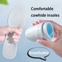 1Pair/2Pair Leather Insoles Breathable Sports Insole Latex Elastic Shoe Sole Men and Women Comfortable Shoe Pads