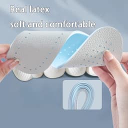 1Pair/2Pair Leather Insoles Breathable Sports Insole Latex Elastic Shoe Sole Men and Women Comfortable Shoe Pads