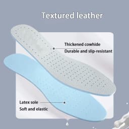 1Pair/2Pair Leather Insoles Breathable Sports Insole Latex Elastic Shoe Sole Men and Women Comfortable Shoe Pads