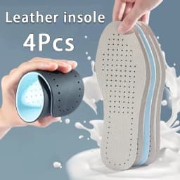 1Pair/2Pair Leather Insoles Breathable Sports Insole Latex Elastic Shoe Sole Men and Women Comfortable Shoe Pads