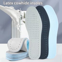 1Pair/2Pair Leather Insoles Breathable Sports Insole Latex Elastic Shoe Sole Men and Women Comfortable Shoe Pads
