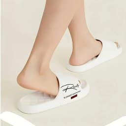 Men Letter Print EVA Home Slippers Diamond Soft Insole Non Slip Thick Sole Indoor Bathroom Slides