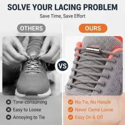 No Tie Shoelaces Elastic Shoe laces Sneakers shoelace Metal Lock Lazy Laces for Kids and Adult One size fits all shoe