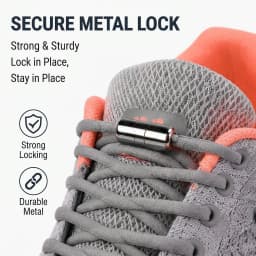 No Tie Shoelaces Elastic Shoe laces Sneakers shoelace Metal Lock Lazy Laces for Kids and Adult One size fits all shoe