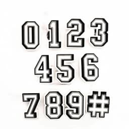 1 Piece Charms Decorations Numbers 0 To 9 Shoe Accessories Black White Pvc Ornament Pins Friend's Holiday Party Gift