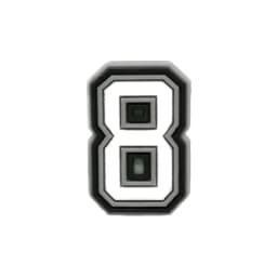 1 Piece Charms Decorations Numbers 0 To 9 Shoe Accessories Black White Pvc Ornament Pins Friend's Holiday Party Gift