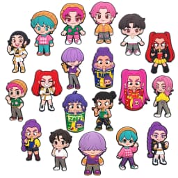 18pcs/19pcs Korean music Shoe Charms PVC DIY Shoes Decoration Bracelet Wristband Sandal shoe Accessories Buckle for Kids Gifts