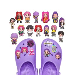 18pcs/19pcs Korean music Shoe Charms PVC DIY Shoes Decoration Bracelet Wristband Sandal shoe Accessories Buckle for Kids Gifts