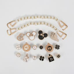 18-Piece Golden Bear & Bunny Shoe Charms – Detachable Bling Flower Clips for Women’s DIY Shoes & Party Decoration