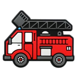 12Pcs Fire Truck Series Shoe Charms For Shoe Key Chain Sandals Beach Bags, PVC DIY Shoe Decorations Accessories Shoes Pin