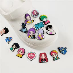 Random 10-50Pcs Potdemiel Series Shoe Charms For DIY Charms Shoe Decoration Accessories Shoe Pins Bubble Slides Sandals