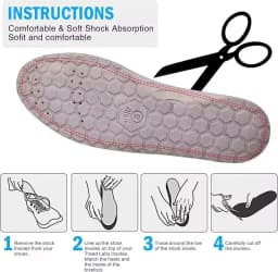 Magnetic Sports Shoe Insoles Orthopedic Shoes Inserts EVA Foot Massage Comfortable Arch Support Insoles for Men Women Fitness