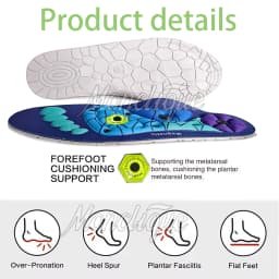 Magnetic Sports Shoe Insoles Orthopedic Shoes Inserts EVA Foot Massage Comfortable Arch Support Insoles for Men Women Fitness