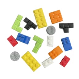 16PCS Building Block Shoes Charms Set Tetris Style Shoe Decorations for Clogs Sandals Creative Brick Shoe Accessories Party Gift