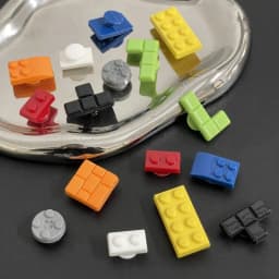 16PCS Building Block Shoes Charms Set Tetris Style Shoe Decorations for Clogs Sandals Creative Brick Shoe Accessories Party Gift