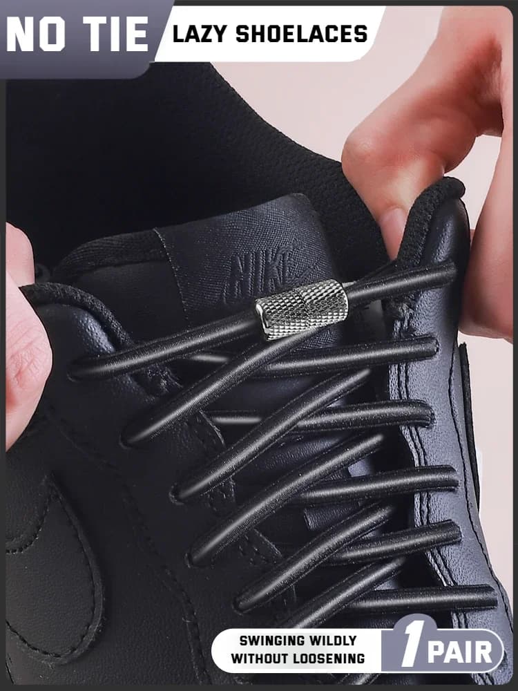 Round Elastic Shoelaces Sneakers Tennis Shoe Laces Without Ties for Kids Adult No Tie Shoelace Rubber Bands Shoes Accessories