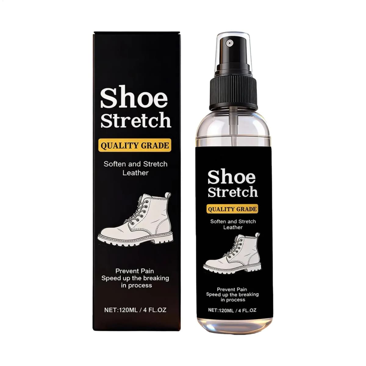 120ml Shoe Stretcher Spray Softening Stretching Liquid Professional Boot Stretcher Spray for Leather Suede Canvas Softeners