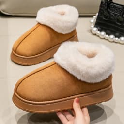 Women's Autumn And Winter Cotton Slippers With Thick And Soft Soles For Outdoor Wear, Comfortable And Warm At Home, Anti-slip