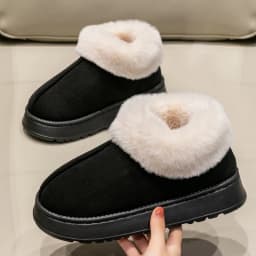 Women's Autumn And Winter Cotton Slippers With Thick And Soft Soles For Outdoor Wear, Comfortable And Warm At Home, Anti-slip