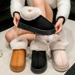 Women's Autumn And Winter Cotton Slippers With Thick And Soft Soles For Outdoor Wear, Comfortable And Warm At Home, Anti-slip