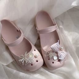 Original Shoe Charms Set Women Retro Ballet Shoes corc charms pack fashion Flowing Ballet Shoe decorations DIY Shoe Accessories