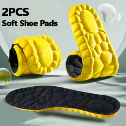 4D Cloud Technology Sports Insoles for Shoes PU Sole Soft Breathable Shock Absorption Cushion Running Orthopedic Care Insoles
