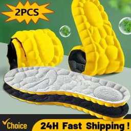 4D Cloud Technology Sports Insoles for Shoes PU Sole Soft Breathable Shock Absorption Cushion Running Orthopedic Care Insoles