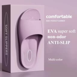 Couple Home Slippers Soft EVA Non-Slip Slides Lightweight Breathable Indoor Bathroom Shoes, Anti-Slip Platform For Men Women