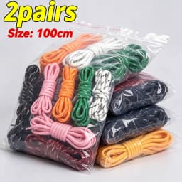 DIY Colorful Diagonal Dots Round Rope Shoelaces Coarse Weave Polyester Shoes Laces for Women Men Sports Casual Sneaker Shoes